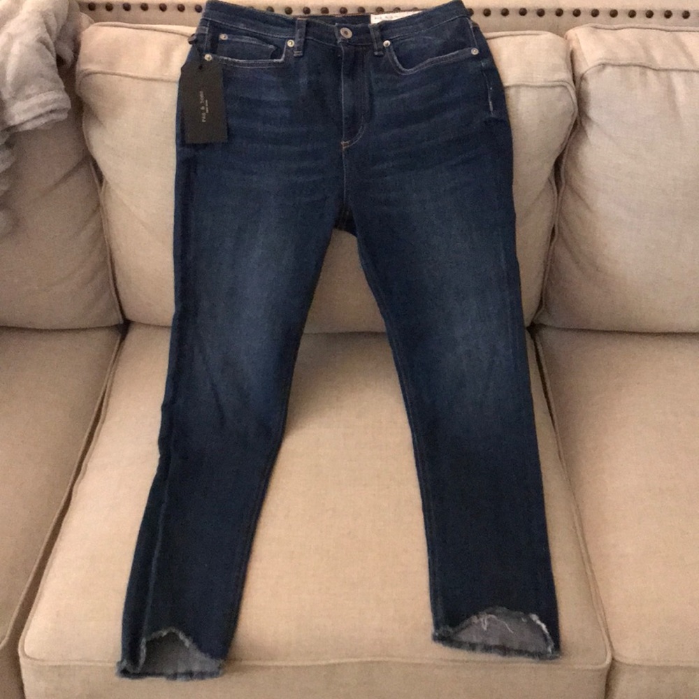 Rag and Bone High Rose Ankle Skinny